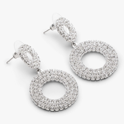Sparkle Double Circle Drop Earrings from John Lewis & Partners