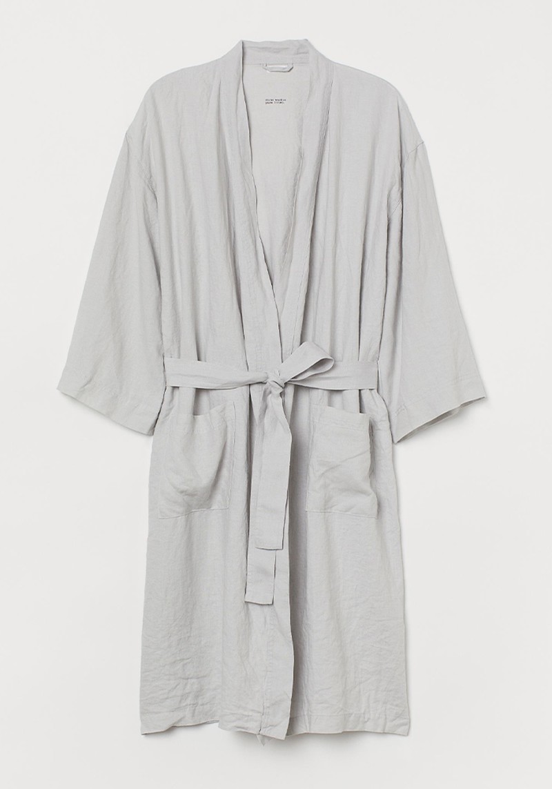 Washed Linen Dressing Gown from H&M