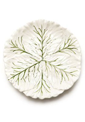 Set-Of-Two Painted Ceramic Cabbage Dinner Plates from Moda Domus
