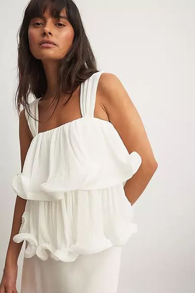 Structured Frill Top