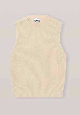 Wool Mix Knit Vest from Ganni