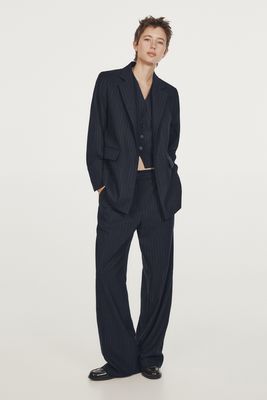 Dashed Stripe Suit Trousers