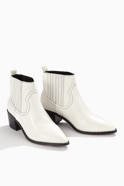 White Western Boots