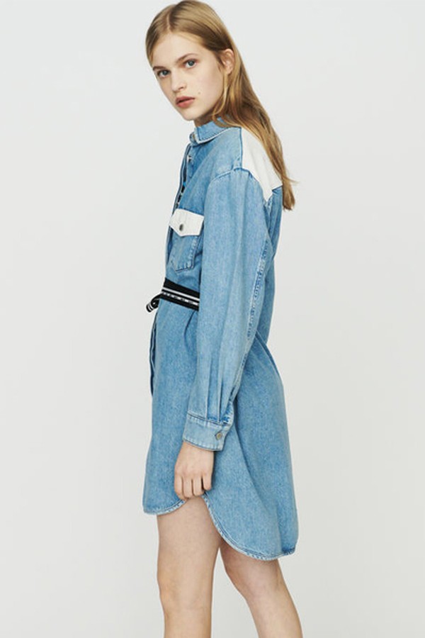 Denim Shirt Dress from Maje