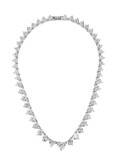 Monarch Embellished Rhodium-Plated Necklace from Fallon