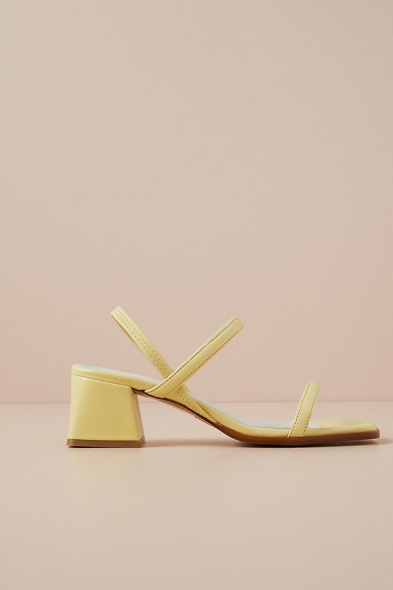 Lemon Strap Heels