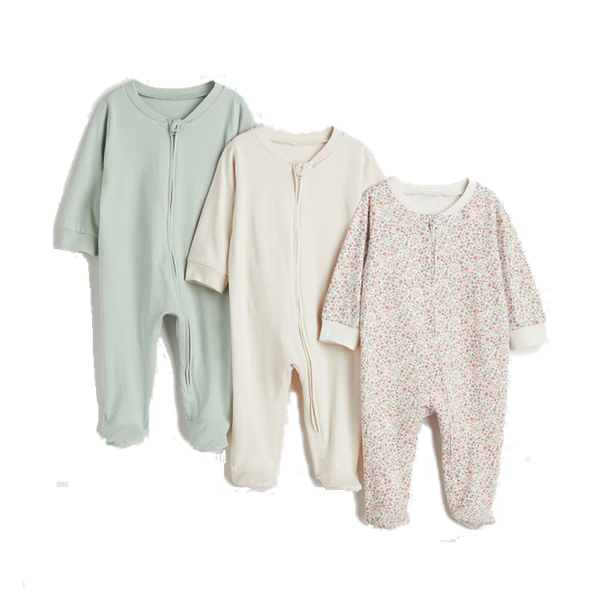3-Pack Zip-Up Pyjamas from H&M