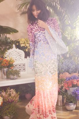 Chakra Sequin Long Sleeve Gown, £550