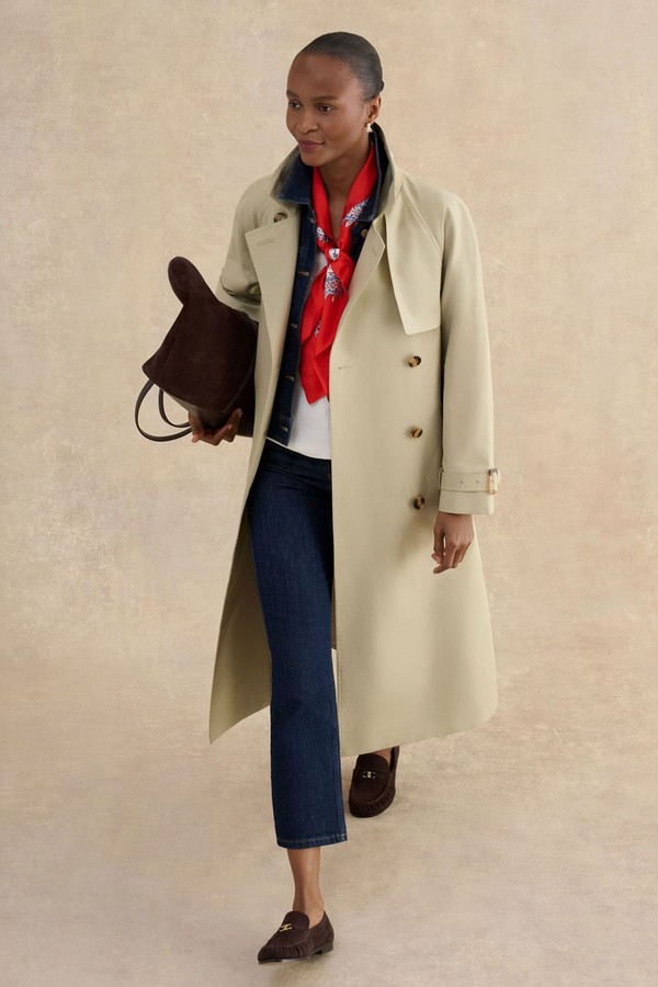 Cotton Rich Double Breasted Trench Coat from Hobbs