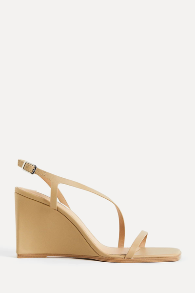 Wedge-Heeled Leather Sandals from H&M