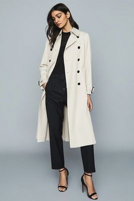 Pleat Detailed Trench Coat from Reiss