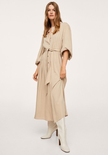 Pleated Shirt Dress from Mango