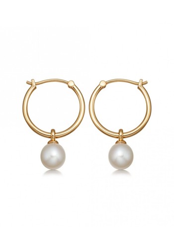 Vera Pearl Drop Hoop Earrings from Astley Clark