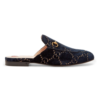 Princetown Velvet Backless Loafers from Gucci
