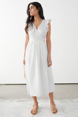 Ruffled Cotton Dobby Midi Dress from & Other Stories