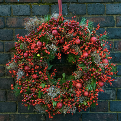 Red Berry Door Wreath   from Moyses Flowers 
