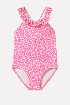 Floral Swimsuit With Ruffles from Zara