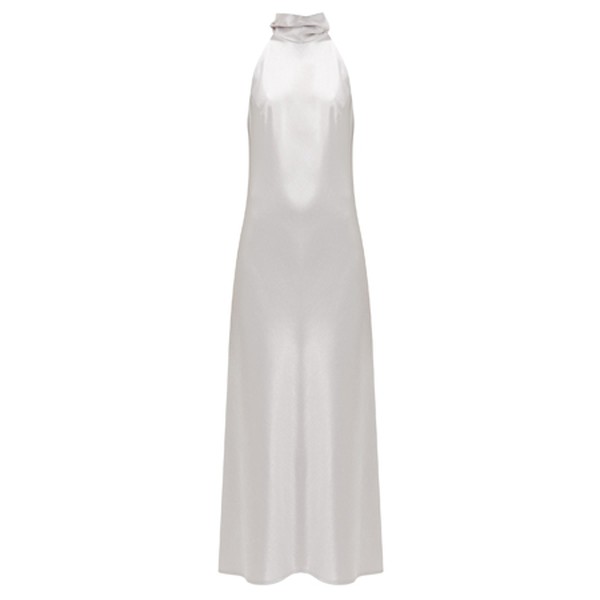 Sienna Halterneck Satin Midi Dress from Galvan