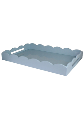 Scalloped Straight Sided Ottoman Tray from Addison Ross