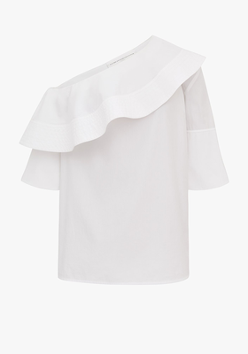 One-Shoulder Ruffle Top from Victoria Beckham 