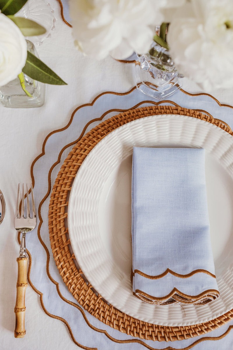 Set Of 4 Scalloped Edged Placemats  from Clio & Clover