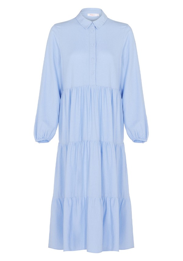 Linen Midi Tiered Dress from M&S
