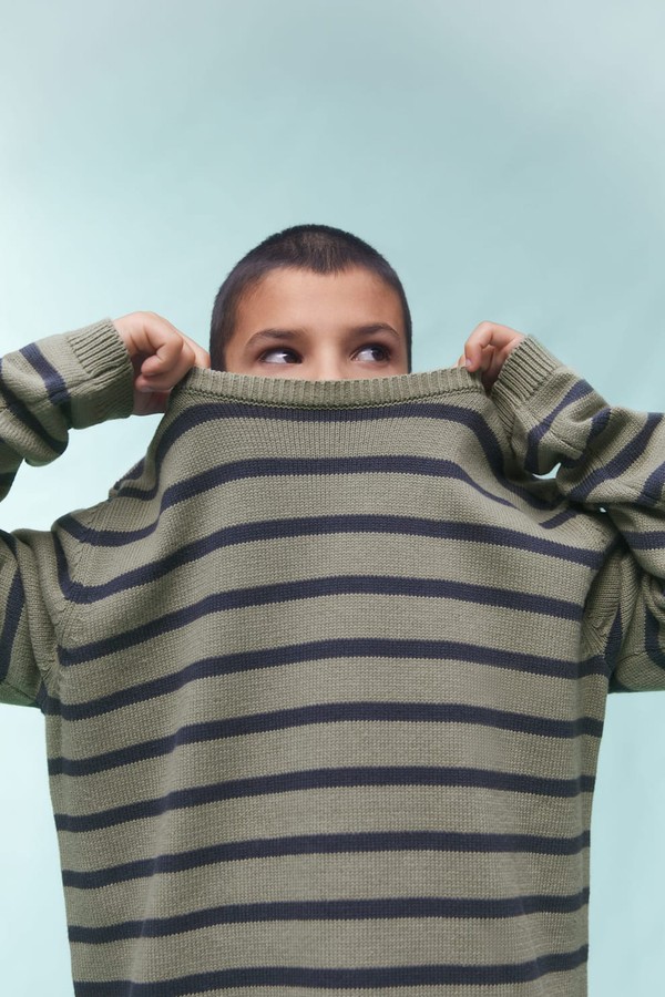 Striped Knit Sweater from Mango