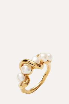 Molten Pearl Twisted Ring from Missoma