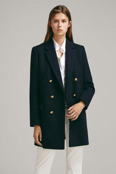 Double-Breasted Wool Coat