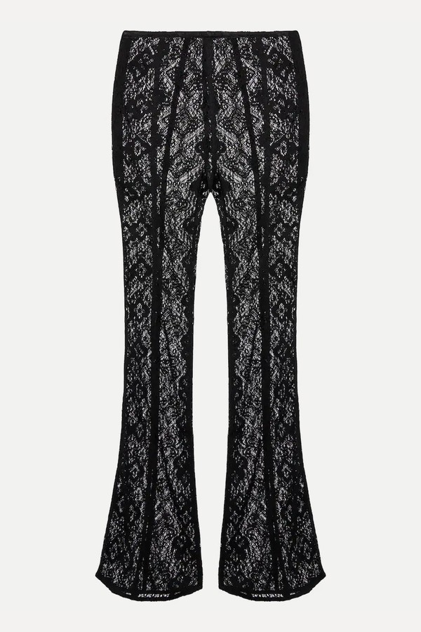 High-Rise Lace Flared Pants from Ganni