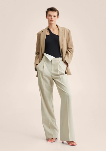 Wide-Leg Double-Waist Trousers from Mango