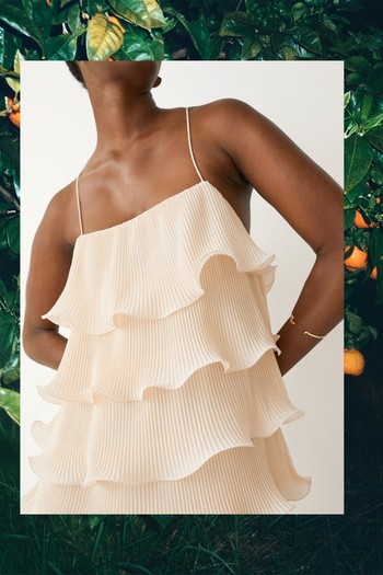 Strappy Ruffle Mini Dress