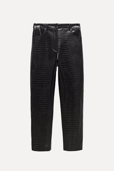  Crocodile Print Straight Trousers  from Mango 