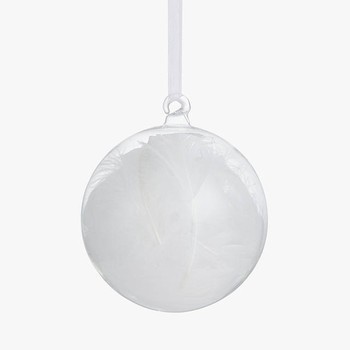 Impressionism Feather Filled Bauble