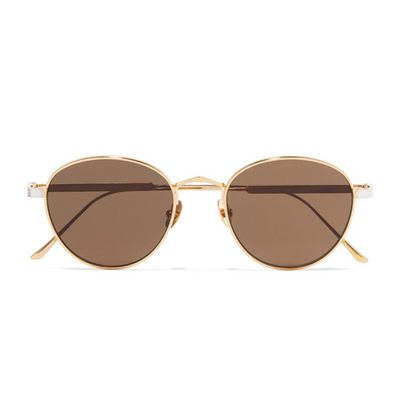 Round-Frame Gold and Silver-Plated Sunglasses from Cartier Eyewear