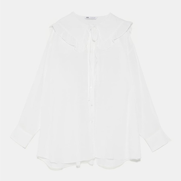 Blouse With Peter Pan Collar from Zara