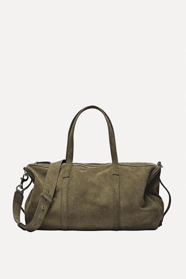 Suede Leather Travel Bag from Massimo Dutti