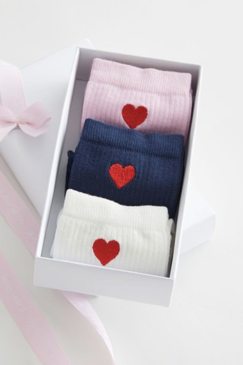 Heart Embroidered Socks Gift Set, £23 | & Other Stories