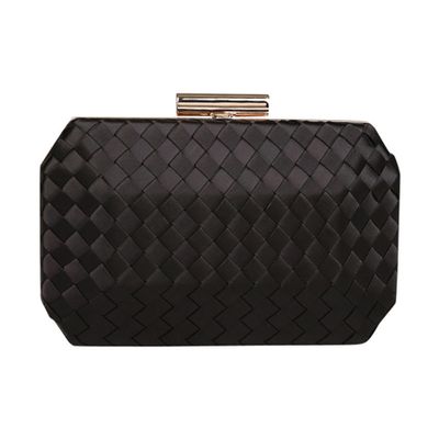 Black Satin Clutch Bag from Carvela Gianna