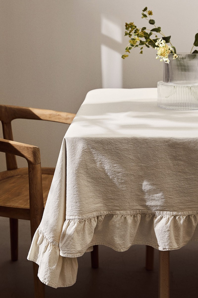 Frill-Trimmed Tablecloth