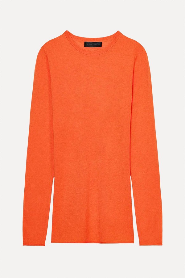 Fine Knit Wool Blend Jumper from Zara