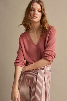 Cotton Textured Weave Sweater from Massimo Dutti