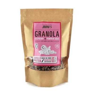 Raspberry, Pumpkin Seed & Insect Powder Granola from Jimini's