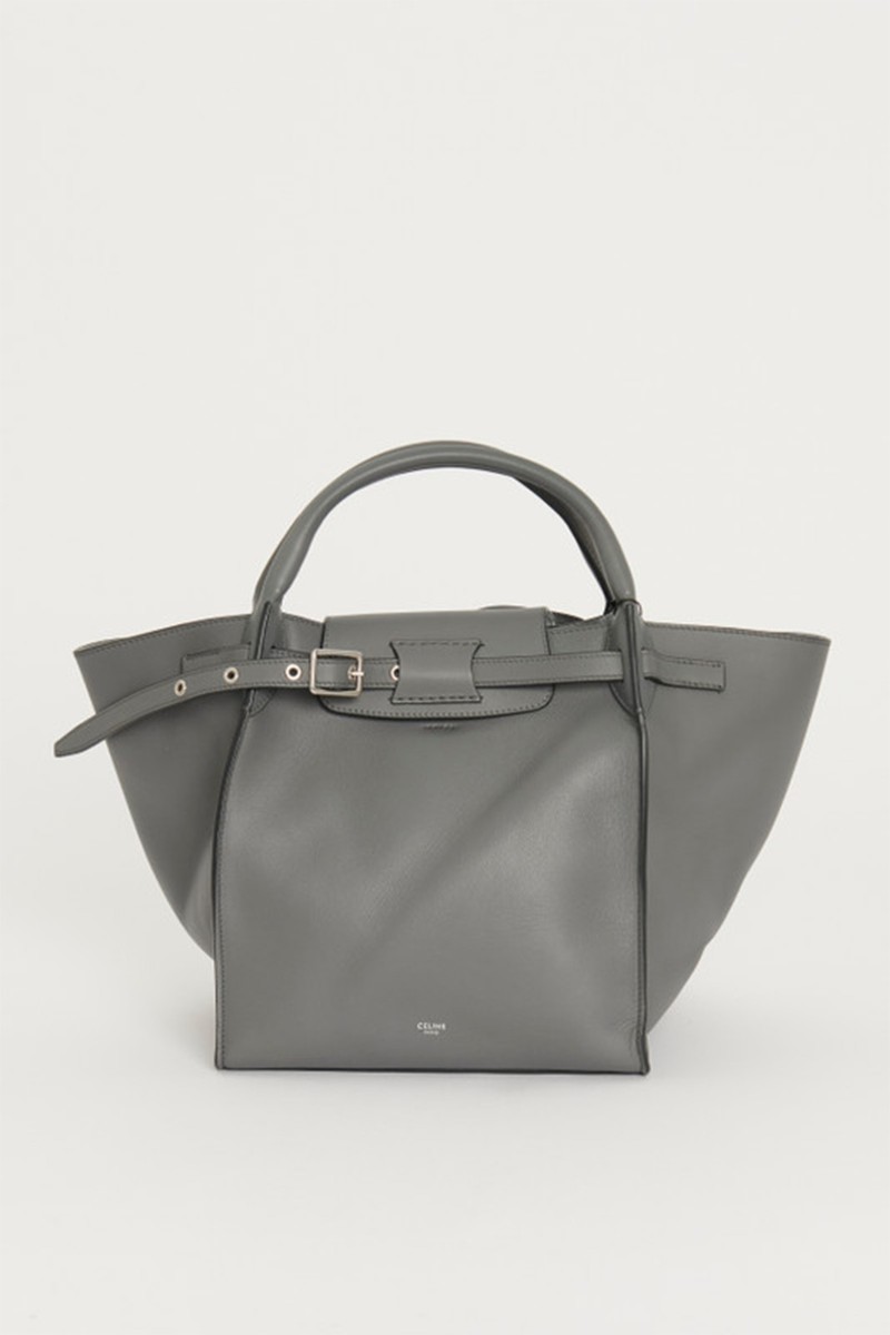 Grey Supple Calfskin Small Big Bag from Celine