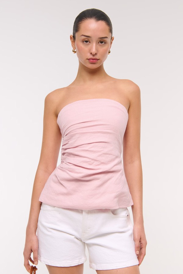 Linen-Blend Tube Top from Abercrombie & Fitch