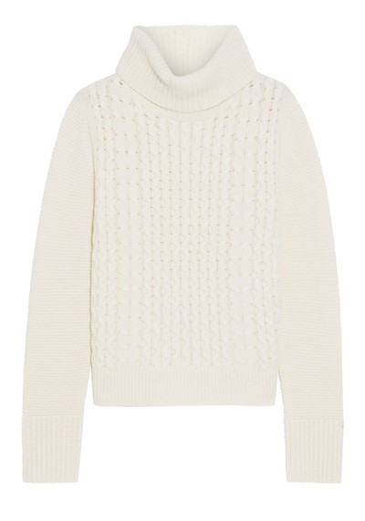 Billie Cable-Knit Cashmere Turtleneck Sweater from Iris & Ink