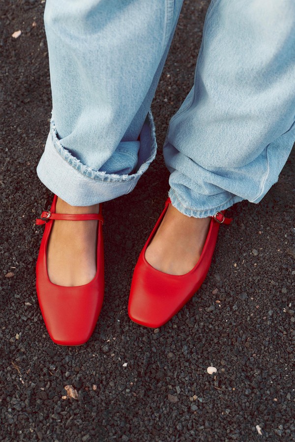 Leather Ballet Flats from Zara