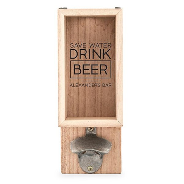 Personalised Bottle Opener & Bottle Top Collector from HeartandSoulWedding
