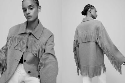 Double-Faced Coat With Fringing, £549 | Maje