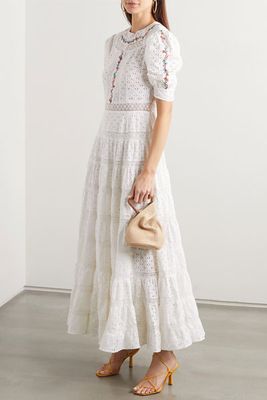 Skylar Embroidered Broderie Anglaise Cotton Dress from Rixo
